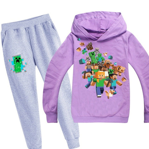 Minecrafting Children's Sets Christmas Clothes Boy Clothes Thanksgiving Outfits Toddler Girl Clothes Boutique Kids Clothing 2020