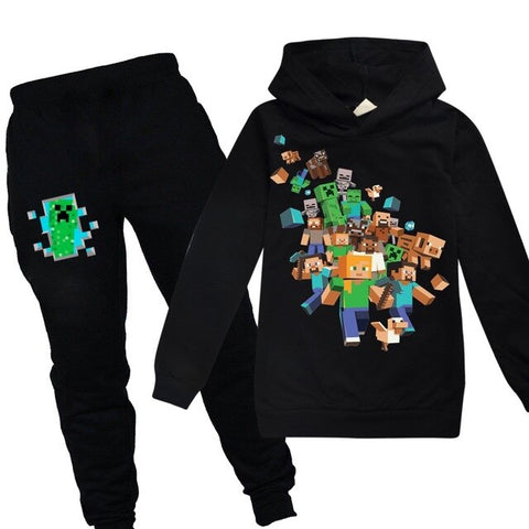 Minecrafting Children's Sets Christmas Clothes Boy Clothes Thanksgiving Outfits Toddler Girl Clothes Boutique Kids Clothing 2020