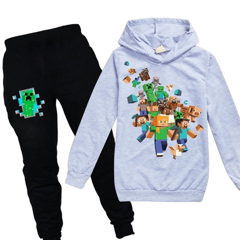 Minecrafting Children's Sets Christmas Clothes Boy Clothes Thanksgiving Outfits Toddler Girl Clothes Boutique Kids Clothing 2020