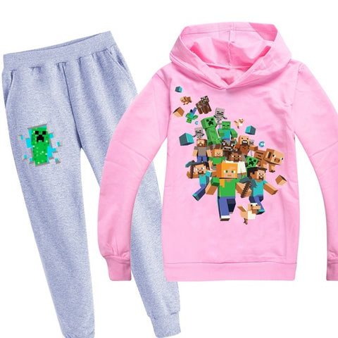 Minecrafting Children's Sets Christmas Clothes Boy Clothes Thanksgiving Outfits Toddler Girl Clothes Boutique Kids Clothing 2020