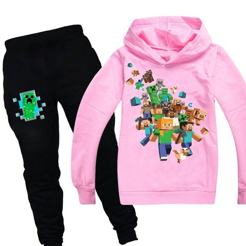 Minecrafting Children's Sets Christmas Clothes Boy Clothes Thanksgiving Outfits Toddler Girl Clothes Boutique Kids Clothing 2020