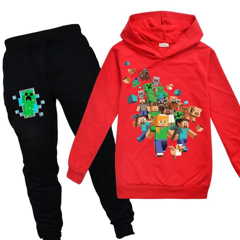 Minecrafting Children's Sets Christmas Clothes Boy Clothes Thanksgiving Outfits Toddler Girl Clothes Boutique Kids Clothing 2020