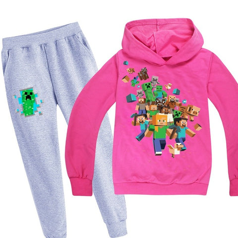 Minecrafting Children's Sets Christmas Clothes Boy Clothes Thanksgiving Outfits Toddler Girl Clothes Boutique Kids Clothing 2020