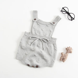 INS Summer Knitted Rompers Newborn In Baby Girls' Rompers&Jumpsuit Vest Top Tee Kids Boys Gray Rompers 0-3 Years Girl Clothing