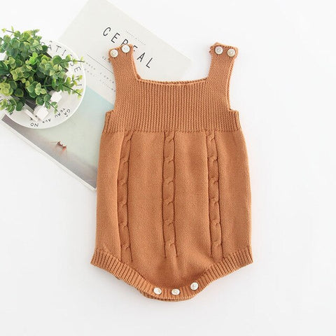 INS Summer Knitted Rompers Newborn In Baby Girls' Rompers&Jumpsuit Vest Top Tee Kids Boys Gray Rompers 0-3 Years Girl Clothing