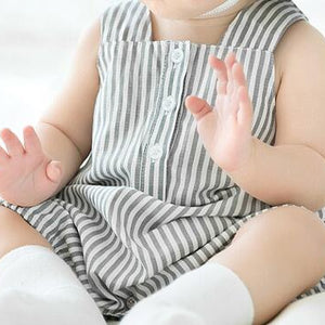 Summer new baby children's clothing boys's and girl's baby striped harness jumpsuit infant triangle climbing clothes