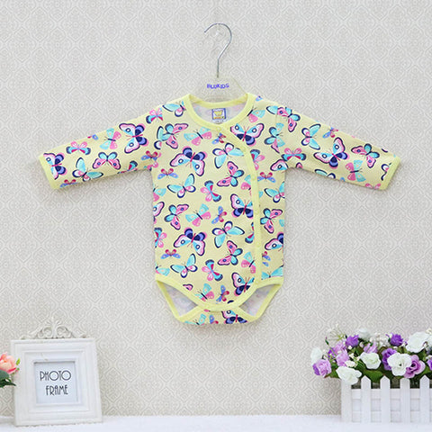 2019 New Little Q Long sleeve integrated suit of newborn cotton boys and girls' clothing autumn children's printed clothing