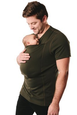 Safety Kangaroo Pocket Tshirt Baby Carrier Pregnancy Clothes Summer Short sleeve Father T-shirt for Big Pocket Tops Nylon Cotton